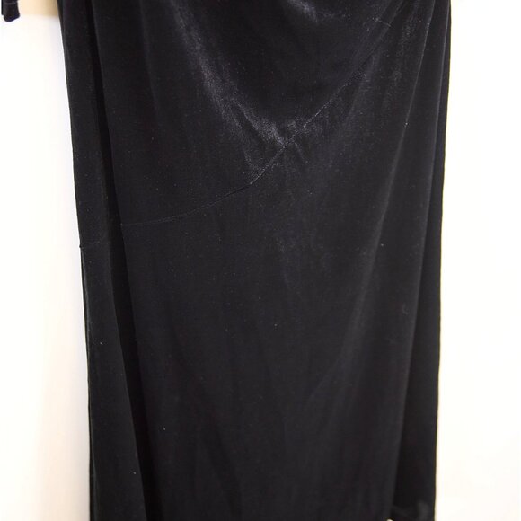Zaberry Black Velvet Dress with Rouching Size Large - Picture 7 of 11